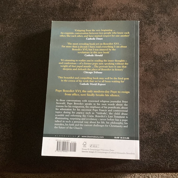 Benedict XVI Last Testament in his own words with Peter Seewald novel NWT - Picture 3 of 3